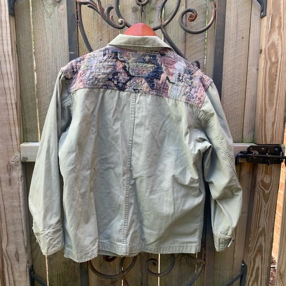 LL Bean Green Canvas Jacket/ M L - Picture 7 of 7